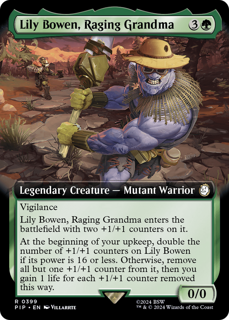 Lily Bowen, Raging Grandma (PIP-399) [Fallout] (Extended Art) MTG Single Wizards of the Coast