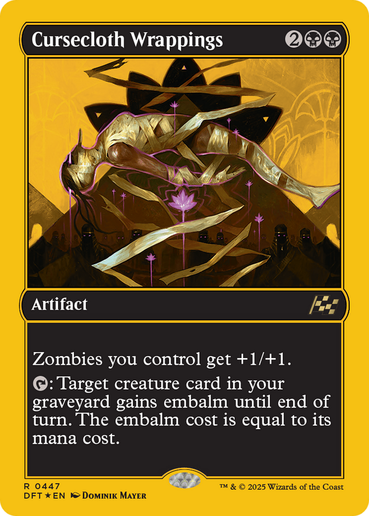 Cursecloth Wrappings (First-Place Foil) (DFT-447) [Aetherdrift] Foil MTG Single Wizards of the Coast