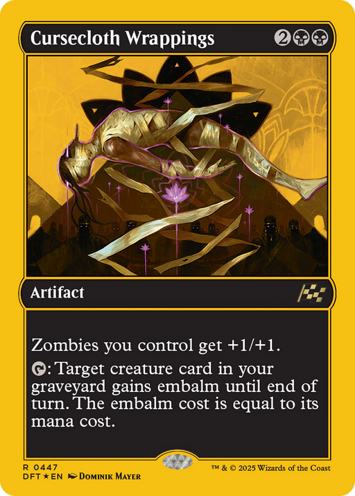 Cursecloth Wrappings (First-Place Foil) (DFT-447) [Aetherdrift] Foil MTG Single Wizards of the Coast