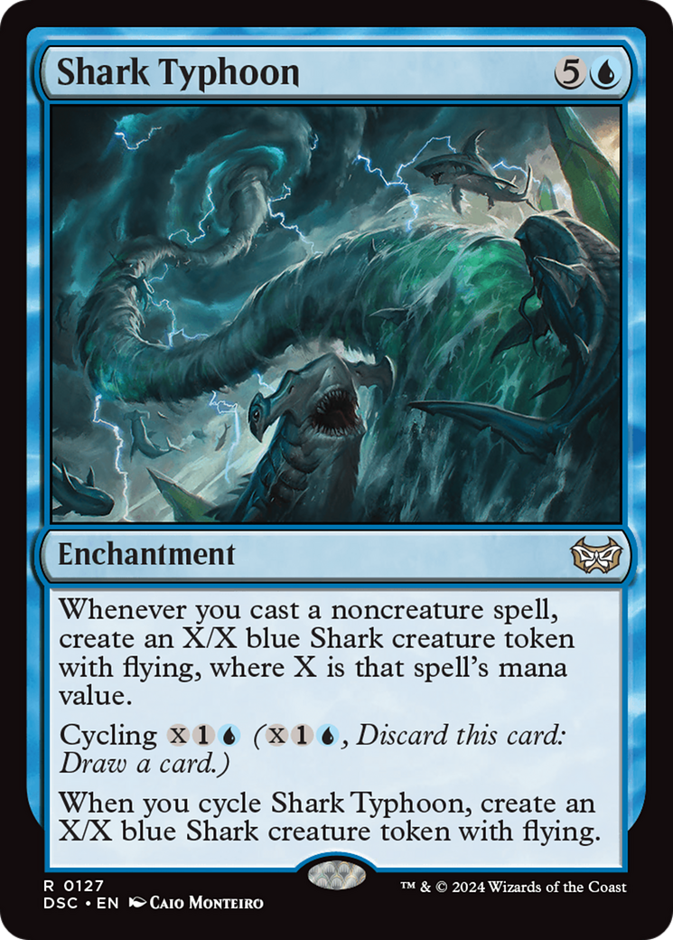Shark Typhoon (DSC-127) [Duskmourn: House of Horror Commander] MTG Single Wizards of the Coast