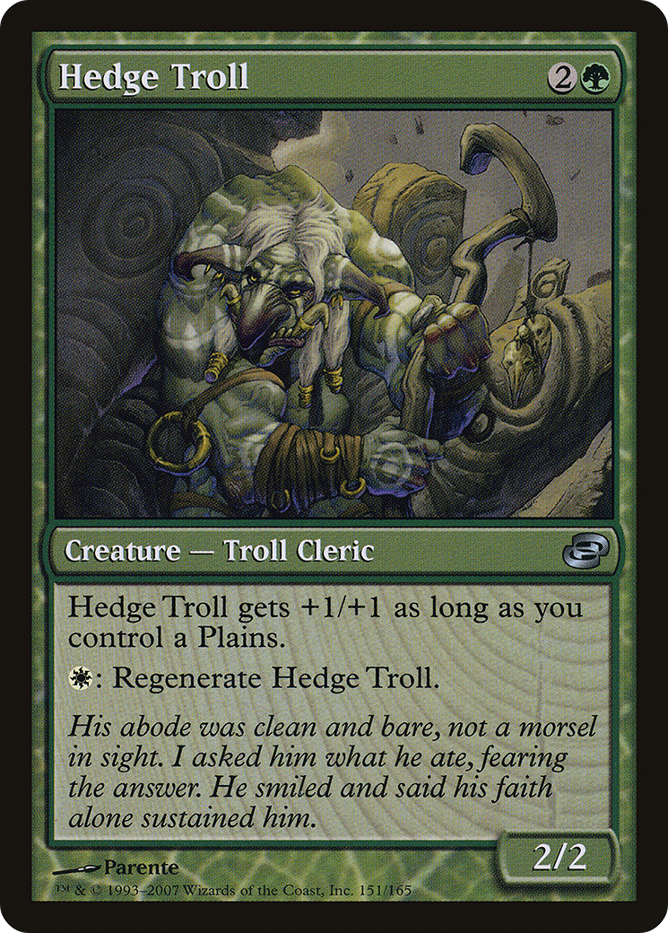 Hedge Troll (PLC-151) [Planar Chaos] (colorshifted) Foil MTG Single Planar Chaos
