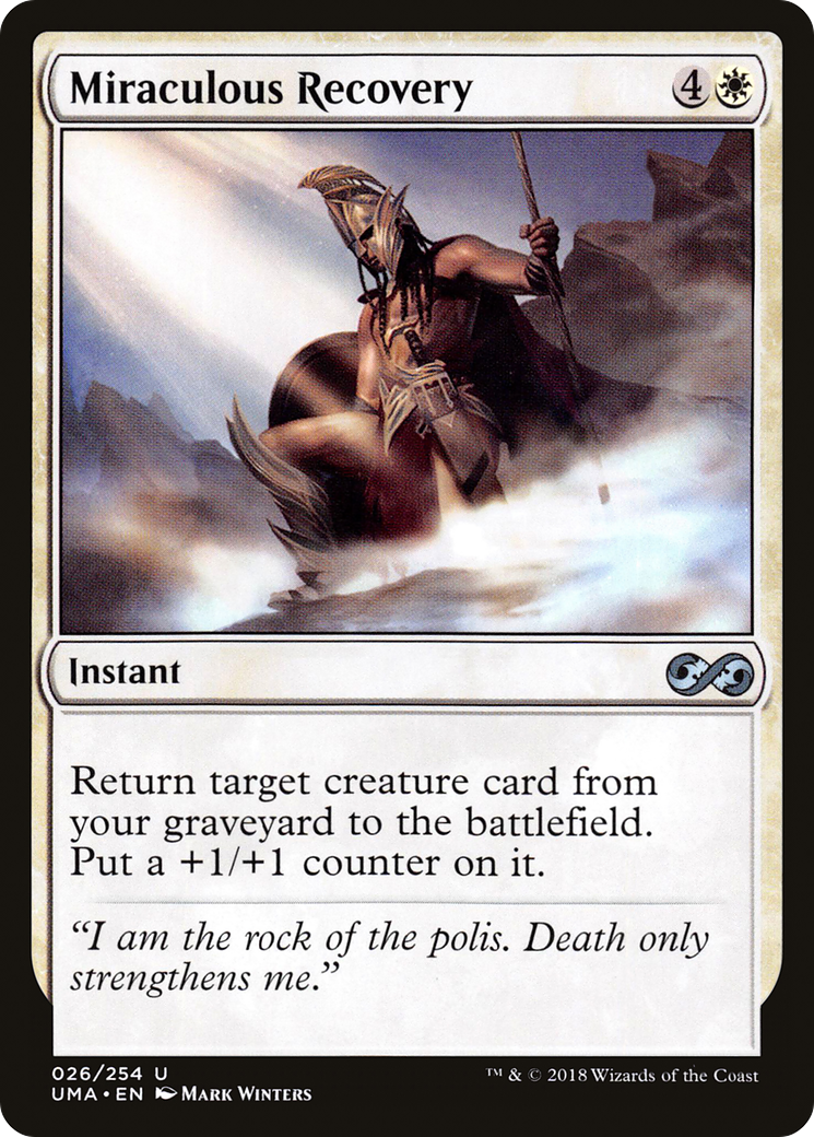 Miraculous Recovery (UMA-026) [Ultimate Masters] MTG Single Wizards of the Coast
