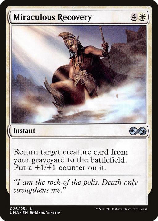 Miraculous Recovery (UMA-026) [Ultimate Masters] MTG Single Wizards of the Coast