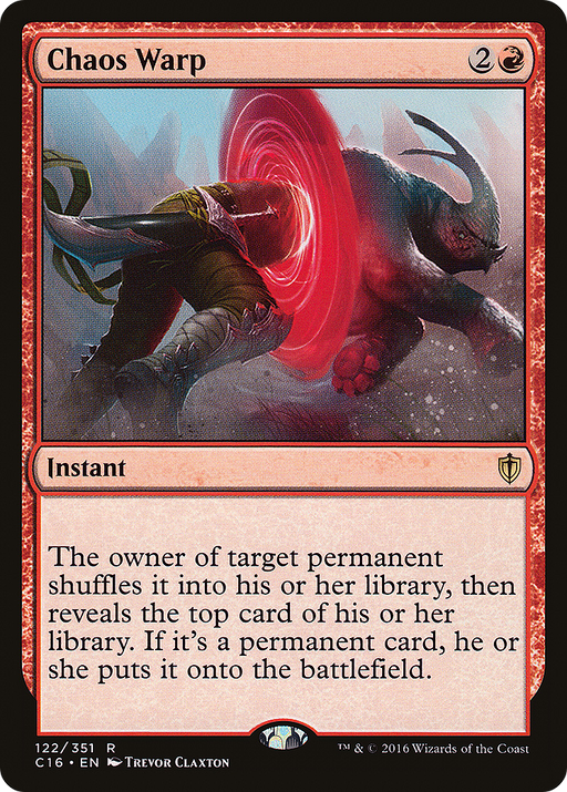 Chaos Warp (C16-122) [Commander 2016] MTG Single Wizards of the Coast