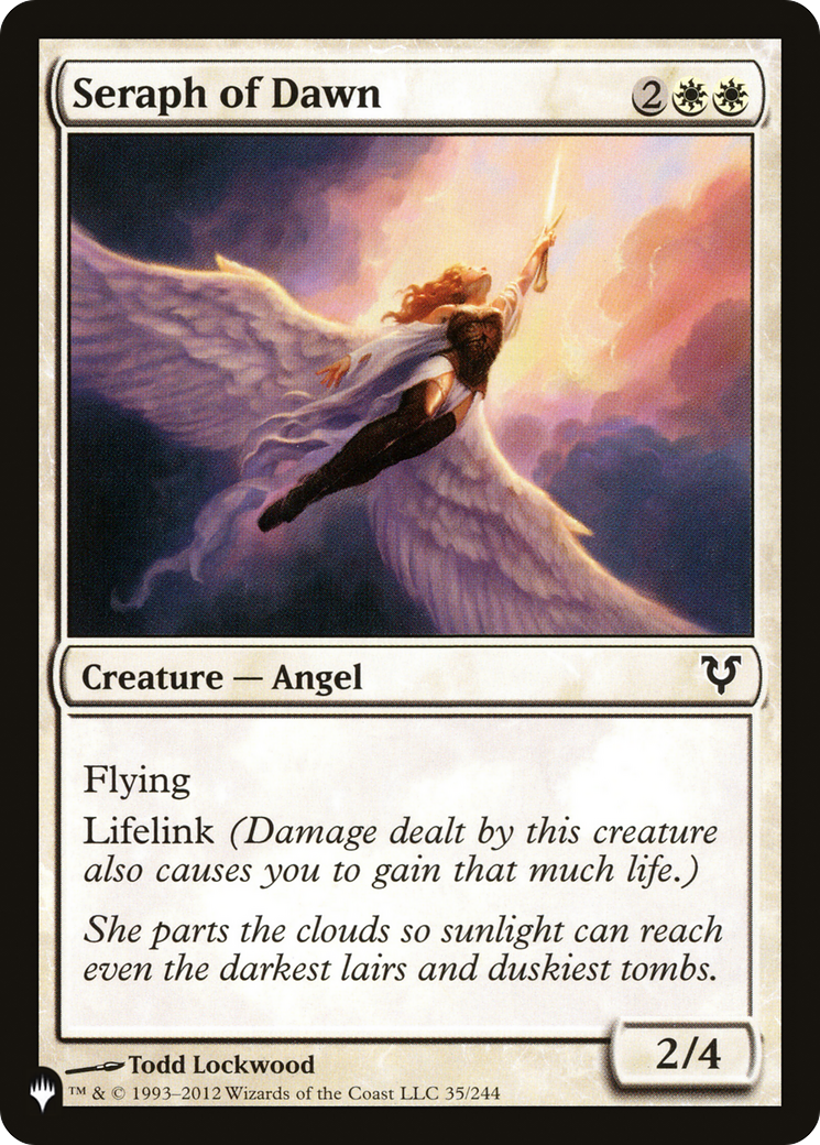 Seraph of Dawn (LIST-AVR-35) [Mystery Booster] The List MTG Single Wizards of the Coast
