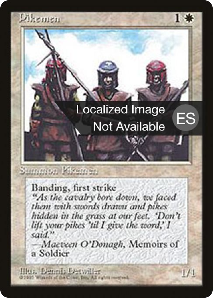 Pikemen (4BB-042) [Fourth Edition Foreign Black Border] MTG Single Wizards of the Coast