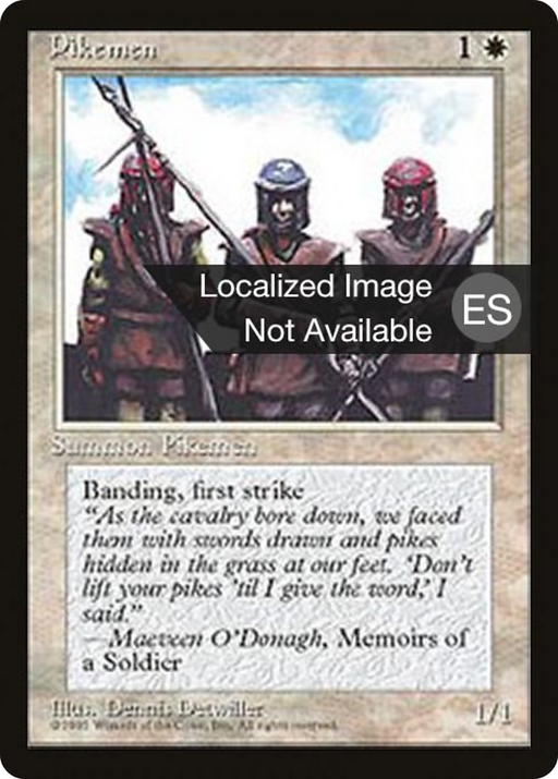 Pikemen (4BB-042) [Fourth Edition Foreign Black Border] MTG Single Wizards of the Coast