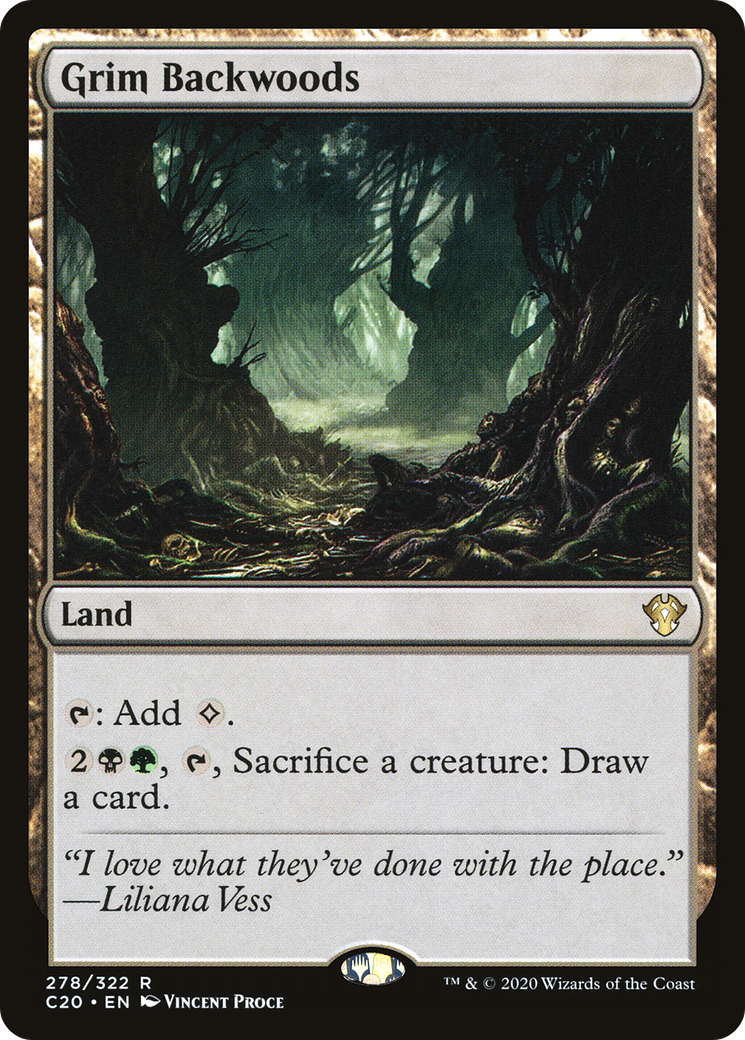 Grim Backwoods (C20-278) [Commander 2020] MTG Single Wizards of the Coast