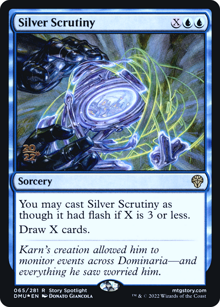 Silver Scrutiny (PRE-065) [Dominaria United Promos] Foil MTG Single Wizards of the Coast