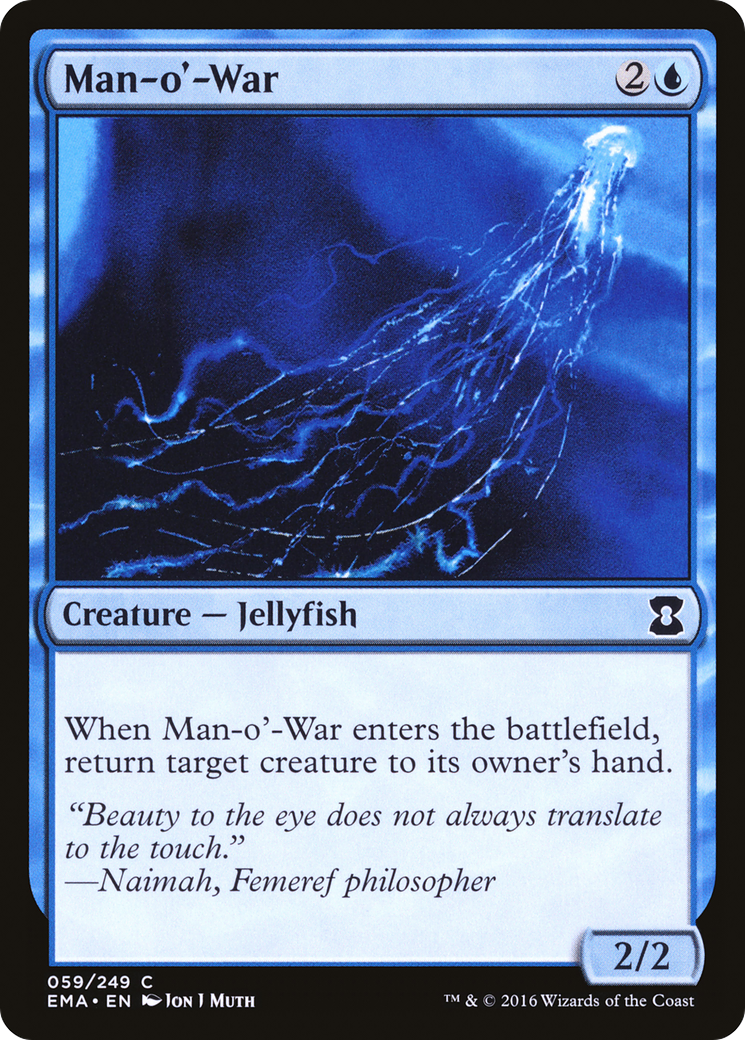 Man-o'-War (EMA-059) [Eternal Masters] Foil MTG Single Wizards of the Coast