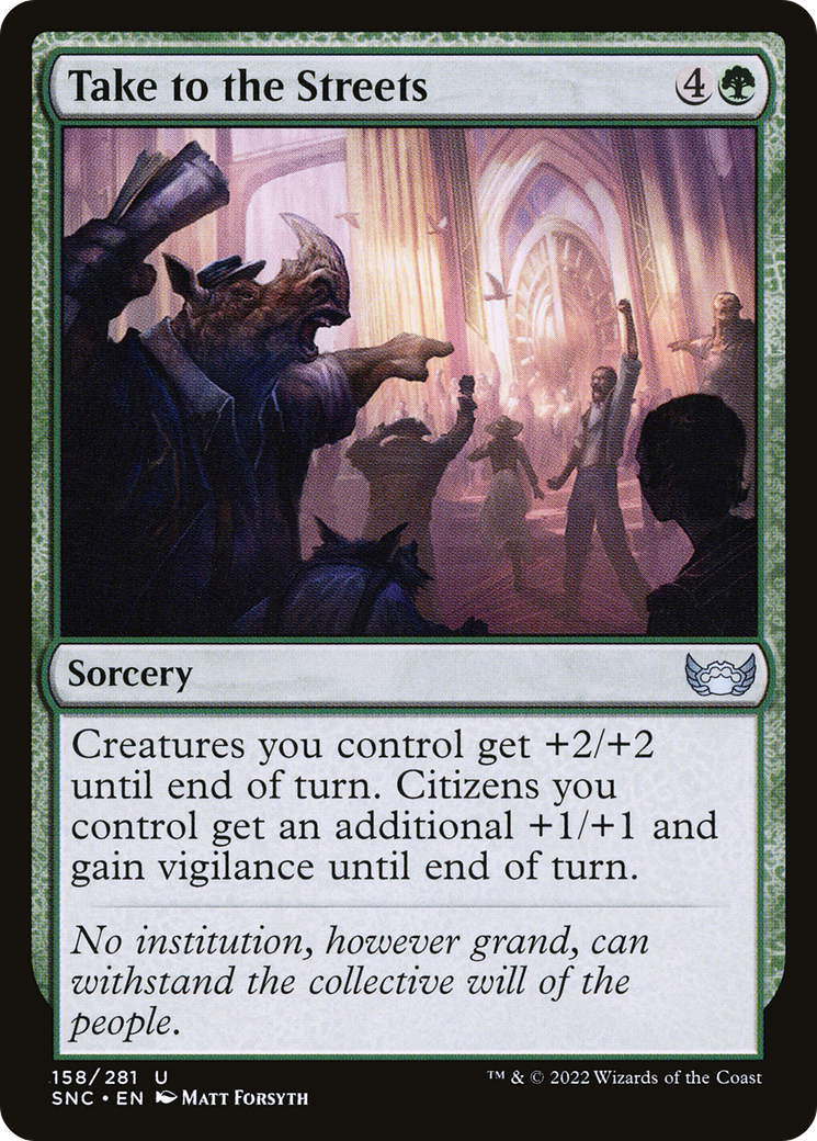 Take to the Streets (SNC-158) [Streets of New Capenna] Foil MTG Single Wizards of the Coast
