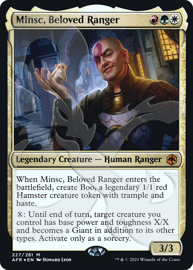 Minsc, Beloved Ranger (AFR&-227) [Adventures in the Forgotten Realms Promos] Foil MTG Single Wizards of the Coast