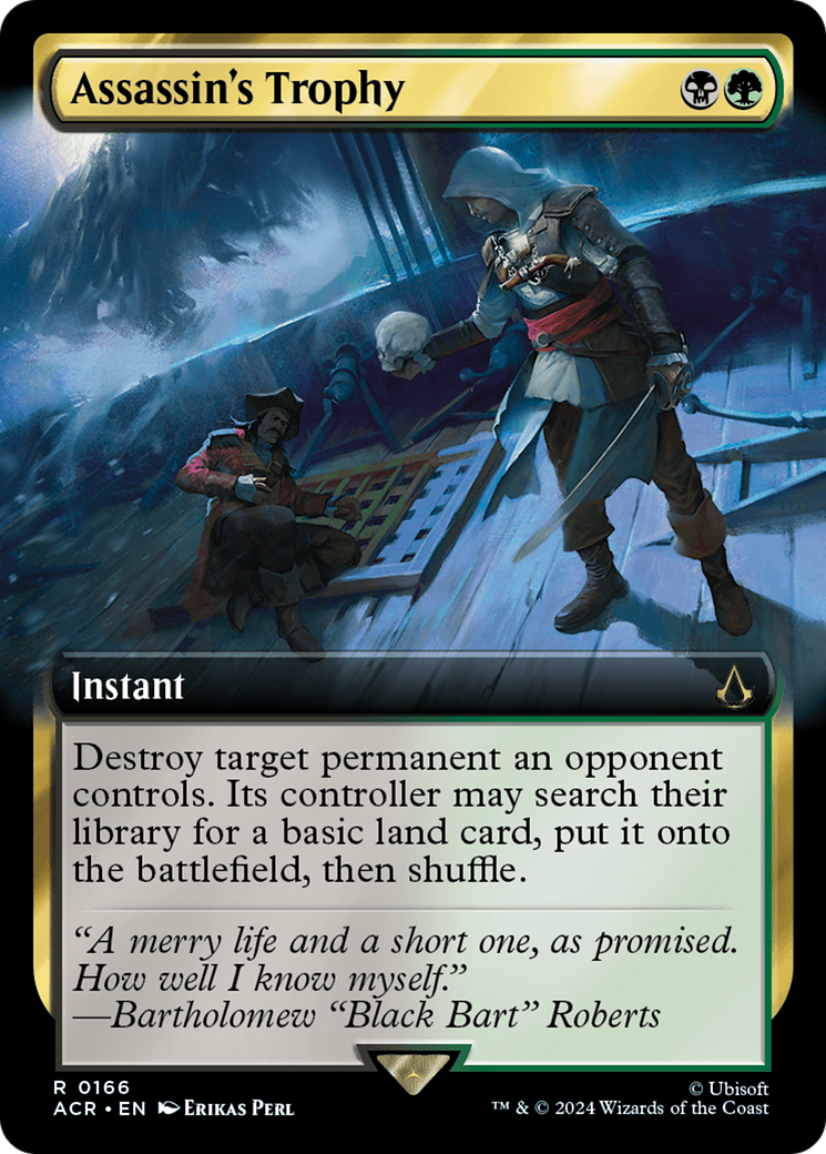 Assassin's Trophy (ACR-166) [Assassin's Creed] (Extended Art) MTG Single Wizards of the Coast