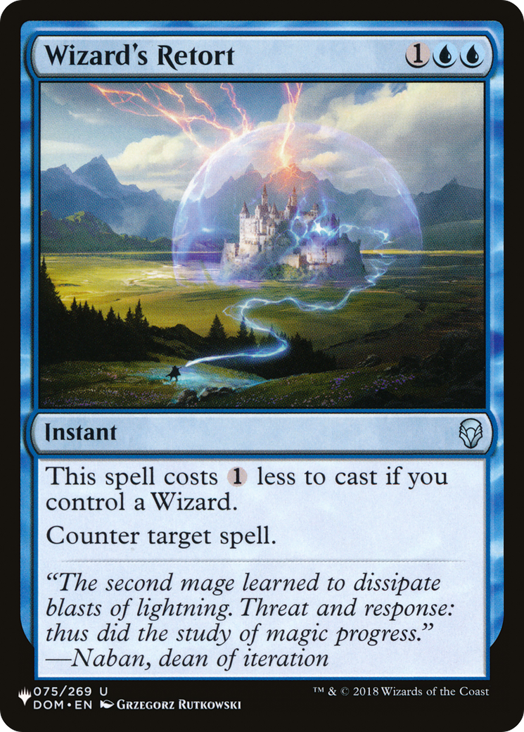 Wizard's Retort (LIST-DOM-75) [Mystery Booster] The List MTG Single Wizards of the Coast