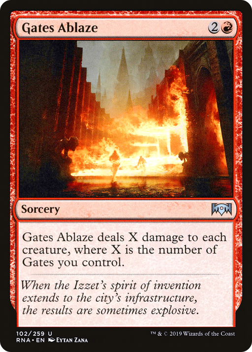 Gates Ablaze (RNA-102) [Ravnica Allegiance] Foil MTG Single Wizards of the Coast