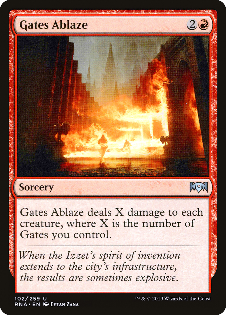 Gates Ablaze (RNA-102) [Ravnica Allegiance] MTG Single Wizards of the Coast