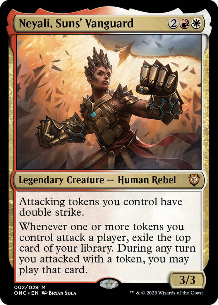 Neyali, Suns' Vanguard (ONC-002) [Phyrexia: All Will Be One Commander] Foil MTG Single Wizards of the Coast