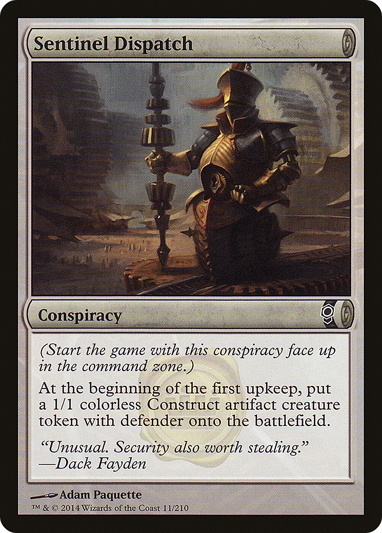 Sentinel Dispatch (CNS-011) [Conspiracy] Foil MTG Single Wizards of the Coast