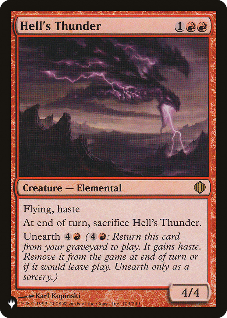 Hell's Thunder (LIST-103/249) [Mystery Booster] The List MTG Single Wizards of the Coast