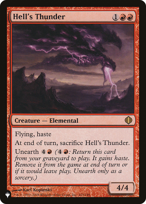 Hell's Thunder (LIST-ALA-103) [Mystery Booster] The List MTG Single Wizards of the Coast