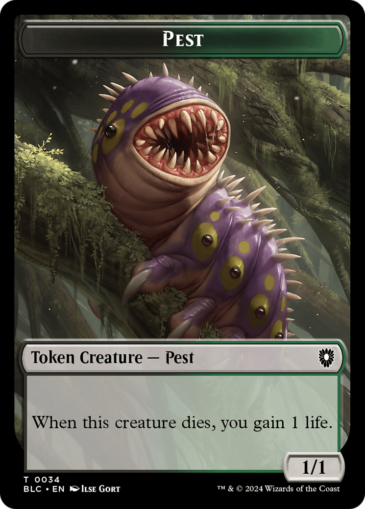 Pest (TBLC-034) [Tokens] Bloomburrow Commander Tokens Foil MTG Single Wizards of the Coast