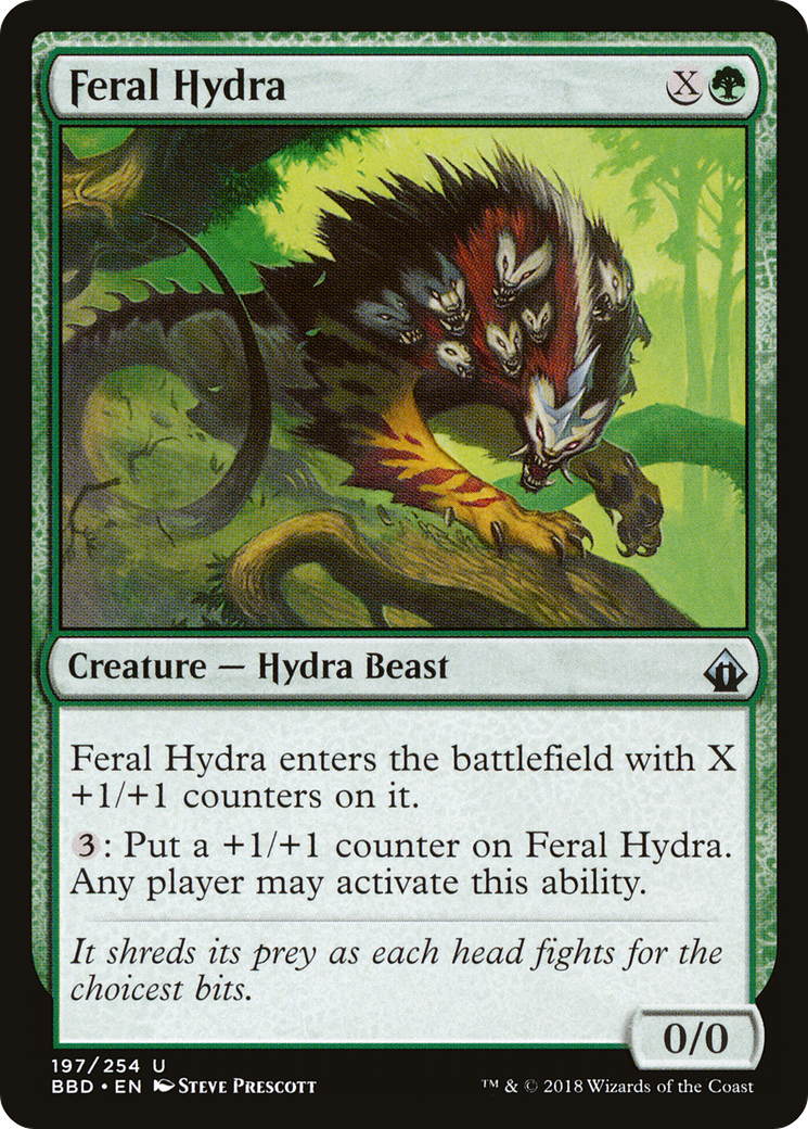 Feral Hydra (BBD-197) [Battlebond] Foil MTG Single Wizards of the Coast