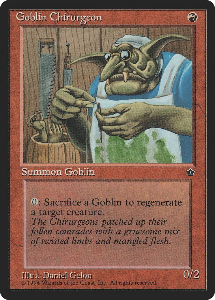 Goblin Chirurgeon (Gelon) (FEM-) [Fallen Empires] MTG Single Wizards of the Coast