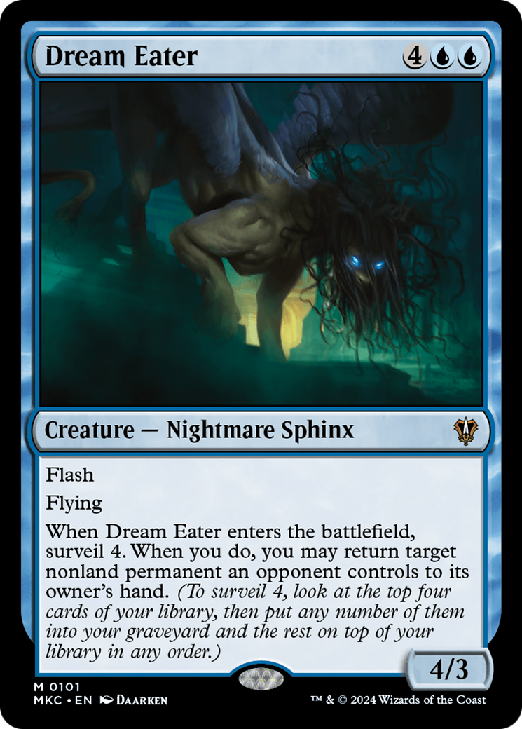 Dream Eater (MKC-101) [Murders at Karlov Manor Commander] MTG Single Wizards of the Coast
