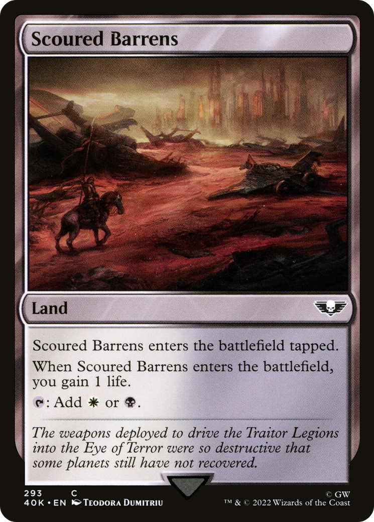 Scoured Barrens (40K-293) [Warhammer 40,000 Commander] MTG Single Wizards of the Coast