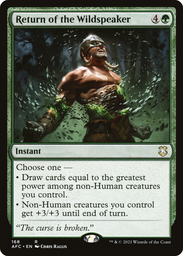 Return of the Wildspeaker (AFC-168) [Forgotten Realms Commander] MTG Single Wizards of the Coast
