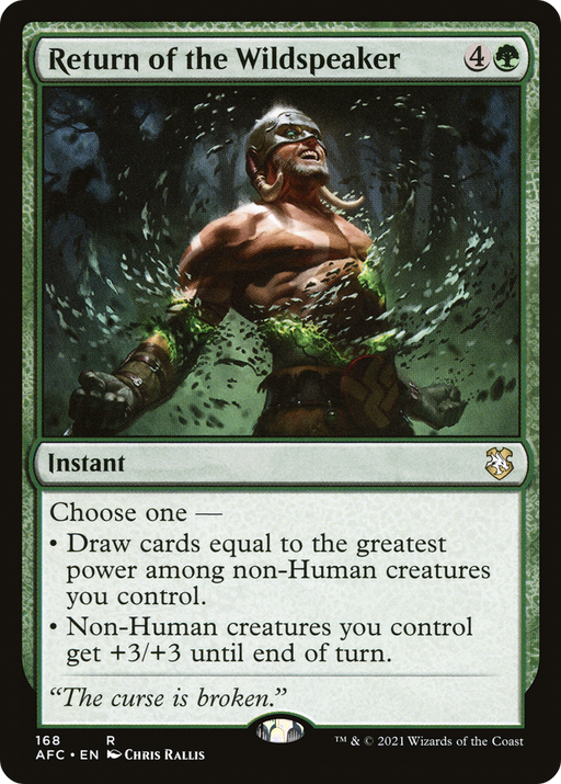 Return of the Wildspeaker (AFC-168) [Forgotten Realms Commander] MTG Single Wizards of the Coast