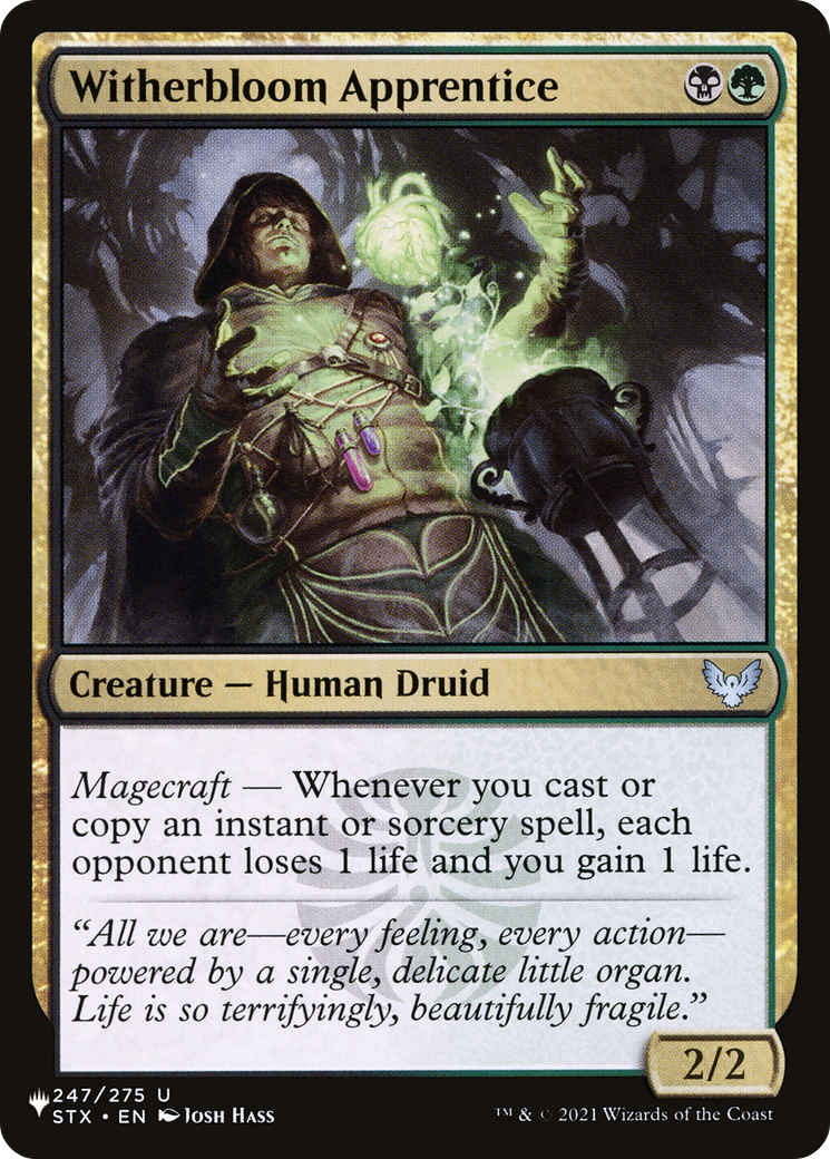 Witherbloom Apprentice (LIST-STX-247) [Mystery Booster] The List MTG Single Wizards of the Coast