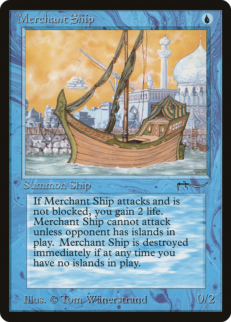 Merchant Ship (ARN-017) [Oldschool] Arabian Nights MTG Single Wizards of the Coast