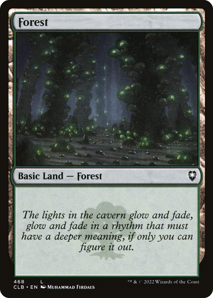 Forest (468) (CLB-468) [Commander Legends: Battle for Baldur's Gate] MTG Single Wizards of the Coast