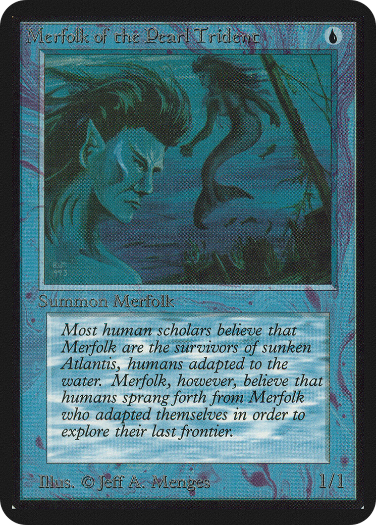 Merfolk of the Pearl Trident (LEA-066) [Oldschool] Limited Edition Alpha MTG Single Wizards of the Coast