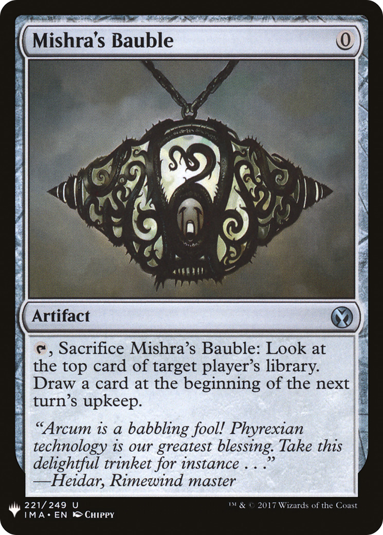 Mishra's Bauble (LIST-IMA-221) [Mystery Booster] The List MTG Single Wizards of the Coast