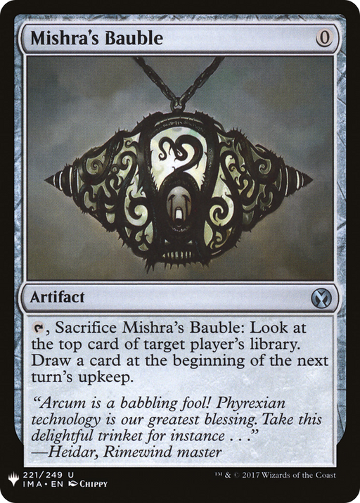 Mishra's Bauble (LIST-IMA-221) [Mystery Booster] The List MTG Single Wizards of the Coast