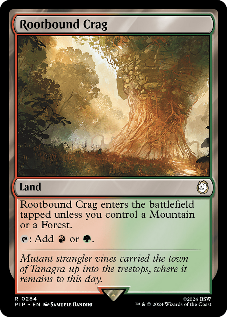 Rootbound Crag (PIP-284) [Fallout] MTG Single Wizards of the Coast