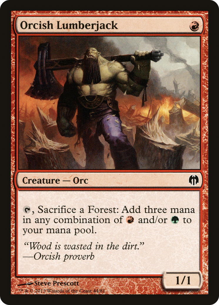 Orcish Lumberjack (DDL-044) [Misc] Duel Decks: Heroes vs. Monsters MTG Single Wizards of the Coast