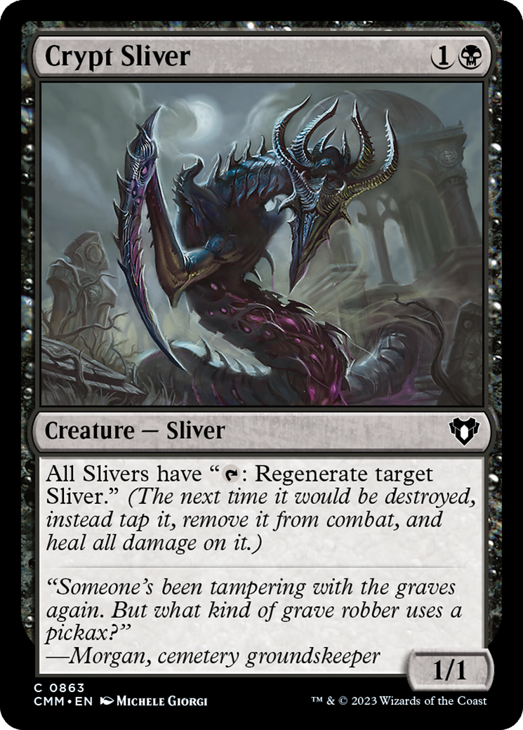 Crypt Sliver (CMM-863) [Commander Masters] MTG Single Wizards of the Coast