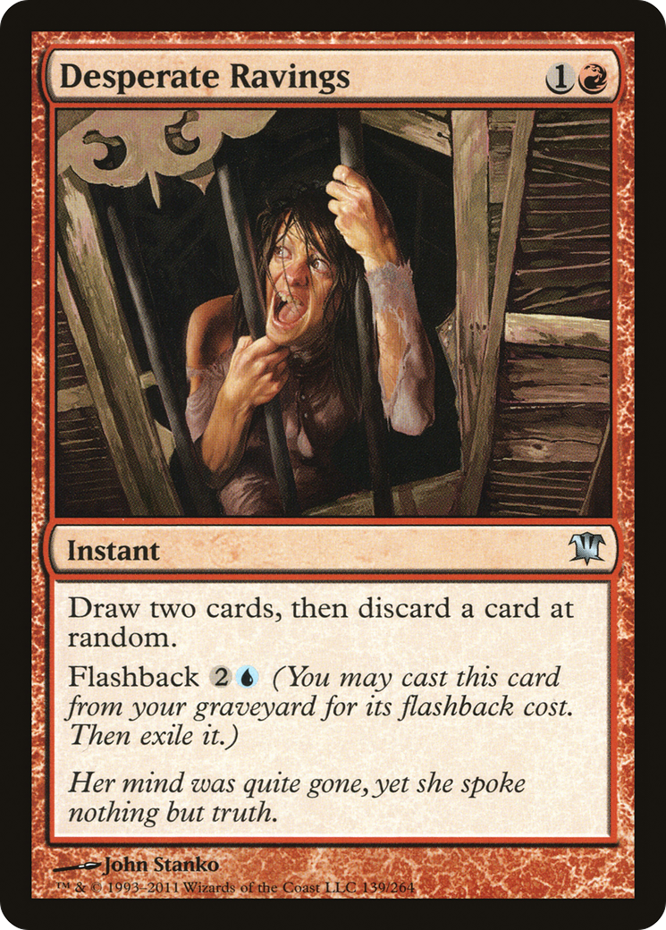 Desperate Ravings (ISD-139) [Innistrad] Foil MTG Single Wizards of the Coast