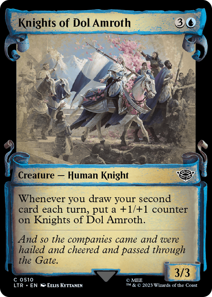 Knights of Dol Amroth (Showcase Scrolls) (LTR-510) [The Lord of the Rings: Tales of Middle-earth] (Showcase) Foil MTG Single Wizards of the Coast