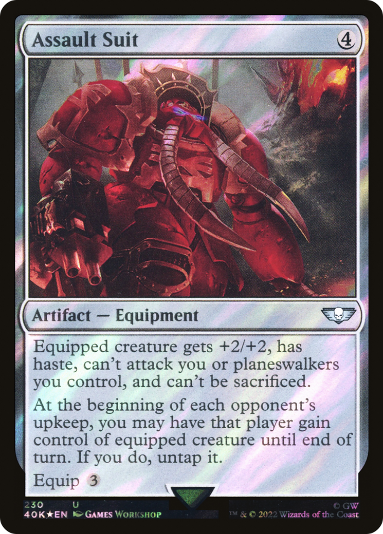Assault Suit (Surge Foil) (40K-230) [Warhammer 40,000 Commander] Foil MTG Single Wizards of the Coast