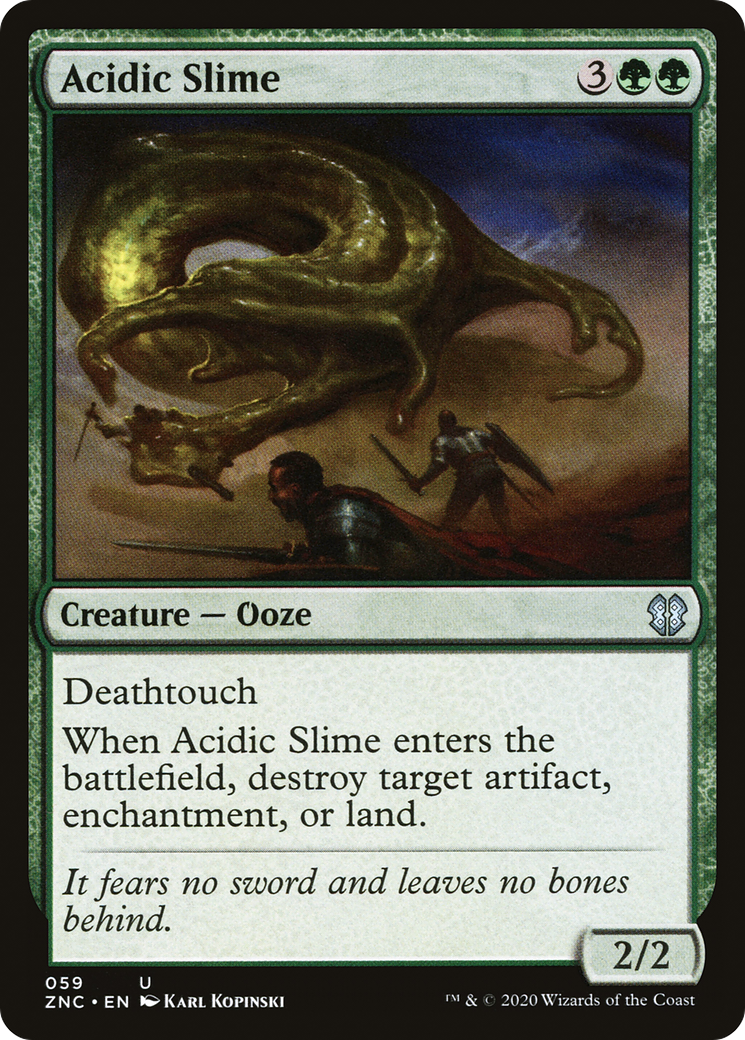 Acidic Slime (ZNC-059) [Zendikar Rising Commander] MTG Single Wizards of the Coast
