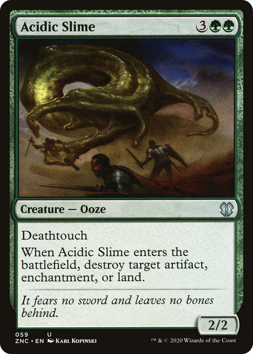 Acidic Slime (ZNC-059) [Zendikar Rising Commander] MTG Single Wizards of the Coast