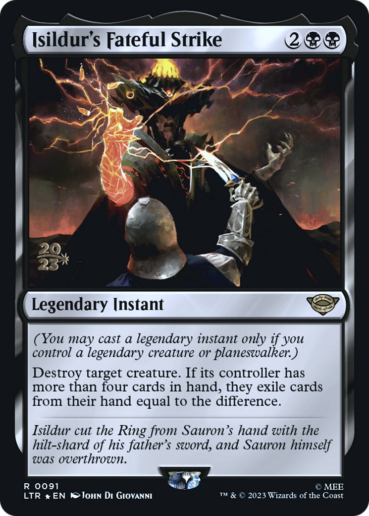 Isildur's Fateful Strike (PRE-091) [Tales of Middle-earth Promos] Foil MTG Single Wizards of the Coast