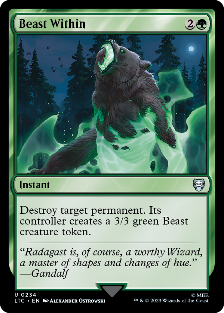 Beast Within (LTC-234) [Tales of Middle-earth Commander] MTG Single Wizards of the Coast