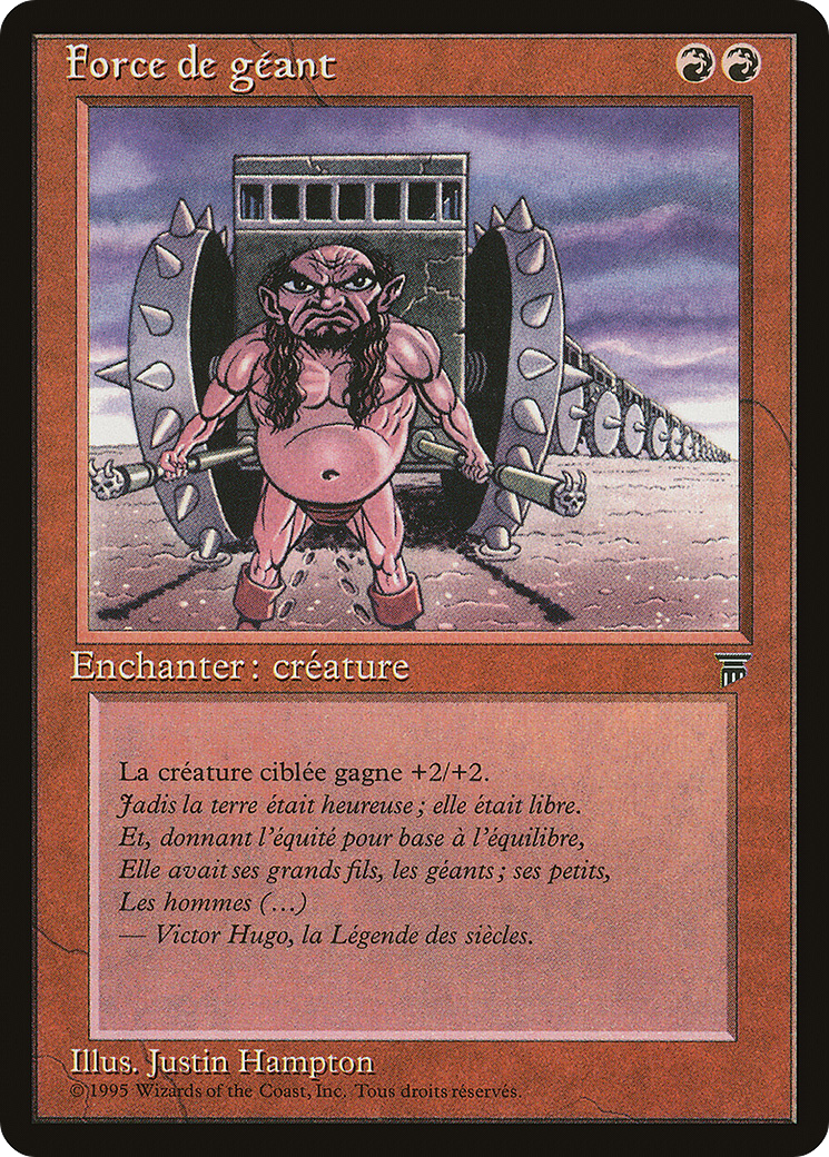 Giant Strength (French) - "Force de geant" (REN-) [Renaissance] MTG Single Wizards of the Coast