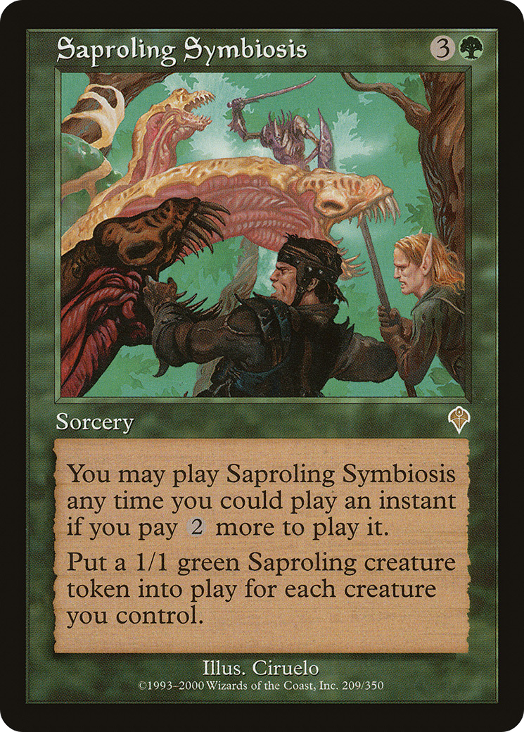 Saproling Symbiosis (INV-209) [Invasion] Foil MTG Single Wizards of the Coast