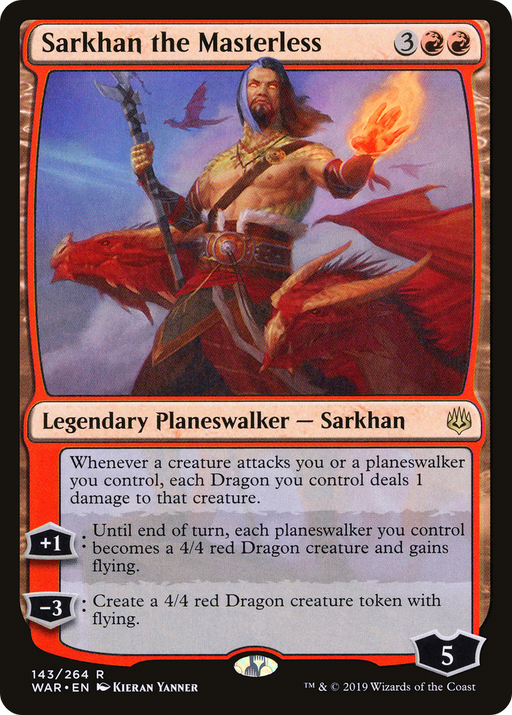 Sarkhan the Masterless (WAR-143) [War of the Spark] MTG Single Wizards of the Coast